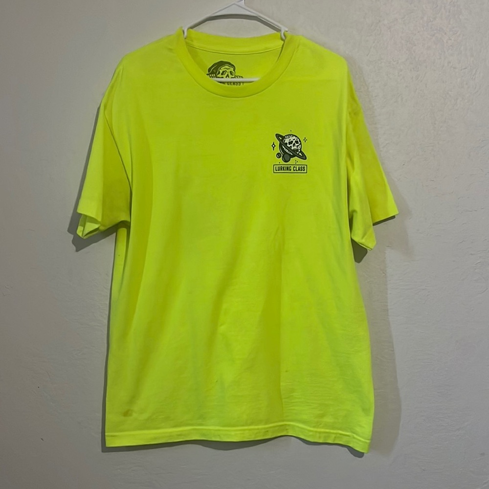 Men’s or women’s T-shirt. Neon yellow